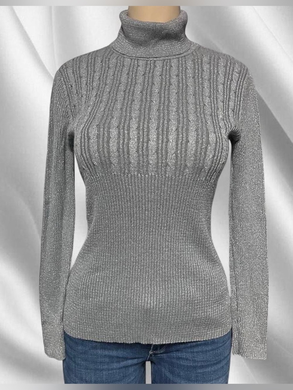 Y2K New York & Co Sparkly Turtleneck